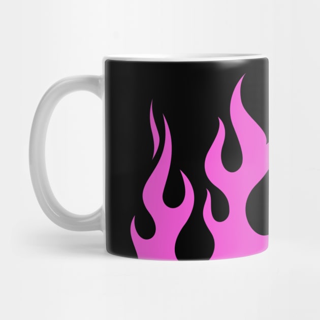 Pink Hot Rod Flames by Trendy Tshirts